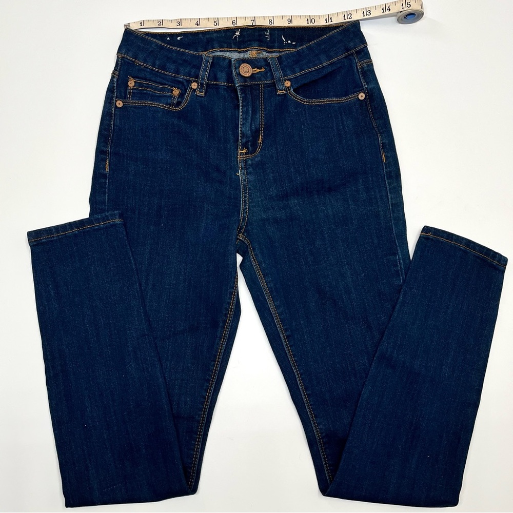 Indigo Rein Classic Solid Dark Blue High Rise Skinny Denim Jeans Size 1